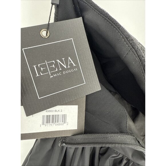 Mac Duggal Size 2 Black Bubble Gathered Taffeta Corset Cocktail Mini Dress - Picture 6 of 7